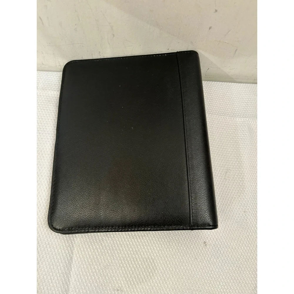 FranklinCovey Planner Binder 7.5x9.5 Black Leather 7-Ring Organizer Unisex